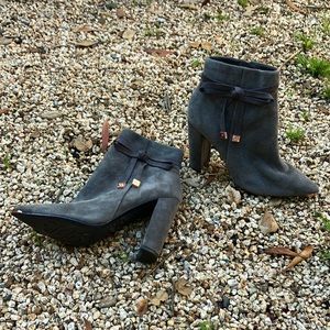 Ted baker suede capped toe booties